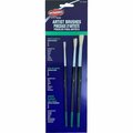 Dynamic Paint Products Merit Pro Round White Bristle Artist Brushes, 3PK 00009